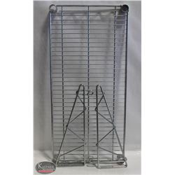 59" X 14" CHROME-WIRE WALLSHELF W/ SUPPORT BRACKET