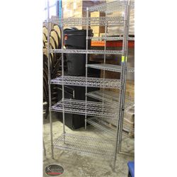 3' CHROME-WIRE 5-TIER COMMERCIAL STORAGE RACK