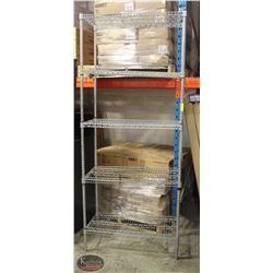 3' CHROME-WIRE 5-TIER COMMERCIAL STORAGE RACK
