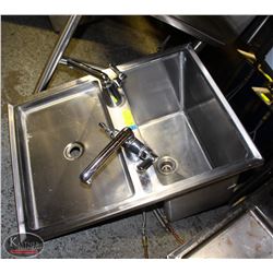 S/S COMBINATION SINK INSERT W/ DRAINPAN,2 FAUCET'S
