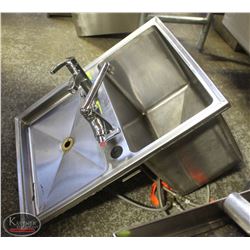 S/S COMBINATION SINK INSERT W/ DRAINPAN,2 FAUCET'S