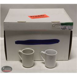 32 WHITE PORCELAIN COFFEE CUPS