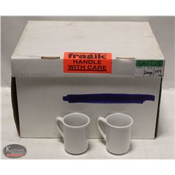 32 WHITE PORCELAIN COFFEE CUPS