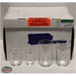 25 ASSORTED SIZE JUICE GLASSES