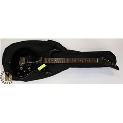 PROFIL ELECTRIC BLACK GUITAR WITH SOFT CASE.