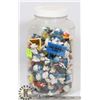 Image 1 : JAR OF ASSORTED VINTAGE SMURF FIGURINES.