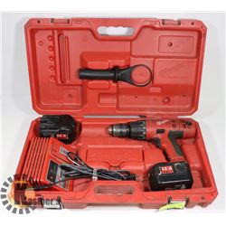 MILWAUKEE HAMMER DRILL WITH BATTERY AND CHARGER