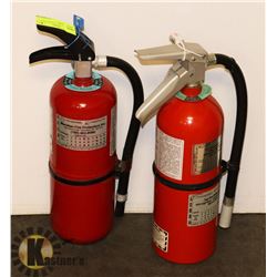 LOT OF 2 X 5LBS CHARGED FIRE EXTINGUISHERS