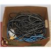 Image 1 : BOX OF EXTENSION CORDS & MORE