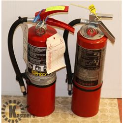LOT OF 2 X 5LBS CHARGED FIRE EXTINGUISHERS