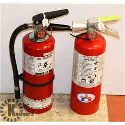 LOT OF 2 X 5LBS CHARGED FIRE EXTINGUISHERS