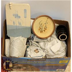BOX OF ASSORTED DISHWARE AND MORE