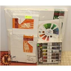 BUNDLE OF PAINTING SUPPLIES (ACRYLIC)