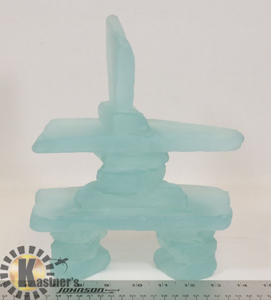 Glass Inukshuk DECORATIVE GLASS INUKSHUK