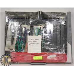 BUNDLE OF CRAFT SUPPLIES INCLUDING FISKARS CUTTER,