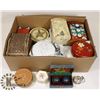 Image 1 : BOX OF ASSORTED DECORATIVE CONTAINERS
