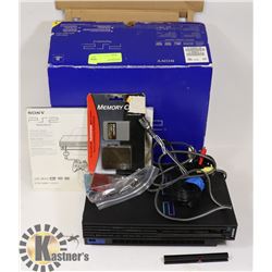 SONY PLAYSTATION 2 IN BOX WITH HOOKUP CABLES