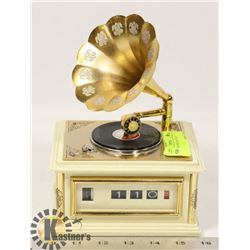 VINTAGE GRAMY PHONE FLIP CLOCK