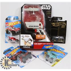 5 SPECIAL ISSUE HOTWHEELS INCLUDING STAR WARS,