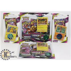 LOT OF 4 VARIOUS POKEMON 3 BLISTER & 1 CHECKLANE