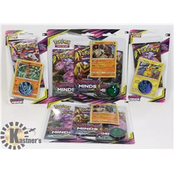 LOT OF 4 VARIOUS POKEMON 3 BLISTER & 1 CHECKLANE