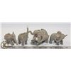 Image 1 : FLAT OF 4  ELEPHANT FIGURES