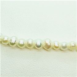 S/SIL FRESH WATER PEARL BEAD NECKLACE