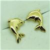 Image 2 : 14K DOLPHIN SCREWBACK  EARRINGS