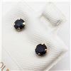 Image 3 : 10K SAPPHIRE(0.65CTS) EARRINGS