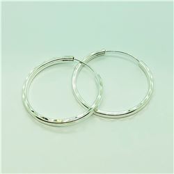 S/SIL HOOP  EARRINGS