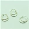 Image 1 : S/SIL THREE PAIRS OF SMALL HOOP EARRINGS