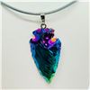 Image 1 : BISMUTH ARROWHEAD PENDANT NECKLACE