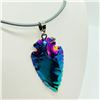 Image 3 : BISMUTH ARROWHEAD PENDANT NECKLACE