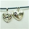 Image 1 : S/SIL 2 HEART SHAPED PENDANTS WITH CORD NECKLACE