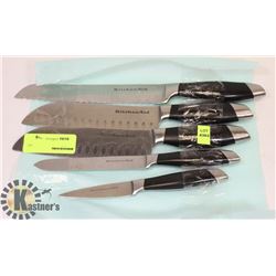 5PC KITCHEN AID KNIFE SET