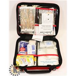 RED FIRST AID KIT FULL OF NEW SUPPLIES -