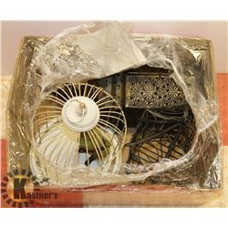 ESTATE BOX WITH 3 DECORATIVE BIRD CAGES