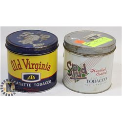 SPUD TOBACCO TIN & OLD VIRGINIA TIN