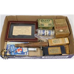 FLAT OF ODDBALL ASSORTMENT OF COLLECTIBLES.