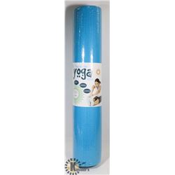 NEW 68" X 24" LATEX FREE YOGA MAT (BLUE)