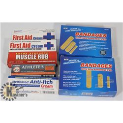 NEW LOT OF FIRST AID PRODUCTS