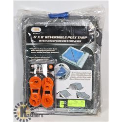 NEW POLY TARPS & 1 PACK TARP CLAMPS