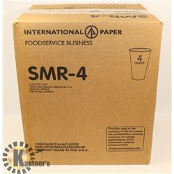 CASE OF 1000 4OZ PAPER HOT OR COLD CUPS