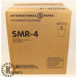 CASE OF 1000 4OZ PAPER HOT OR COLD CUPS