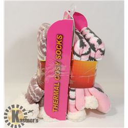 2PK LADIES COZY SLIPPER SOCKS.