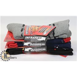 3PK MENS INFRARED SOCKS.