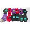 Image 1 : 12PK KIDS NOVELTY GLOVES