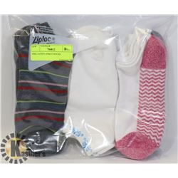 9PK LADIES ANKLE SOCKS.