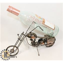 METAL WINE BOTTLE HOLDER MOTORBIKE