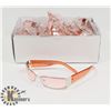 Image 1 : BOX OF CHROME DESIGNER SUNGLASES WITH PINK LENSES.
